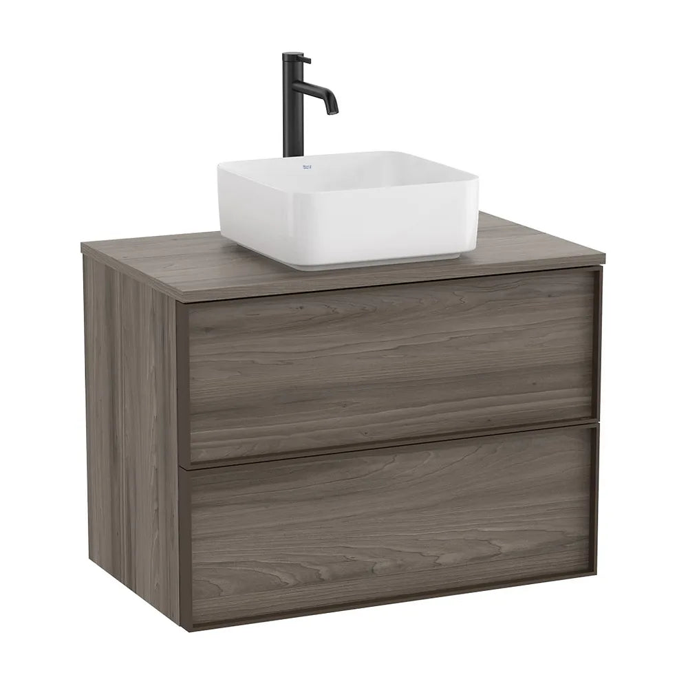 Mueble Base Suspendido 2 Cajones para Lavabo Encimera Magnolia 80x49x58cm Colección Inspira Roca - Vista 2