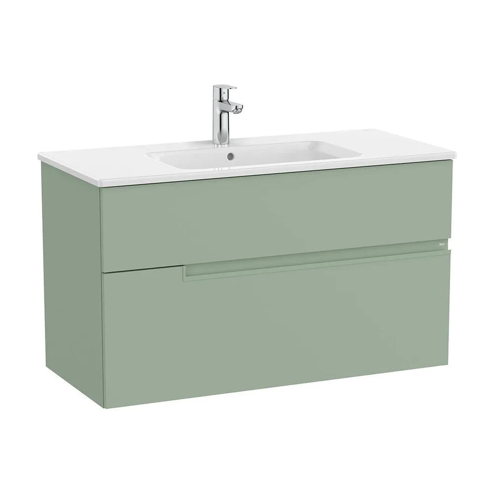 Mueble Base Suspendido 2 Cajones con Lavabo Porcelana 1005x460x583mm Colección Victoria Roca - Vista 2