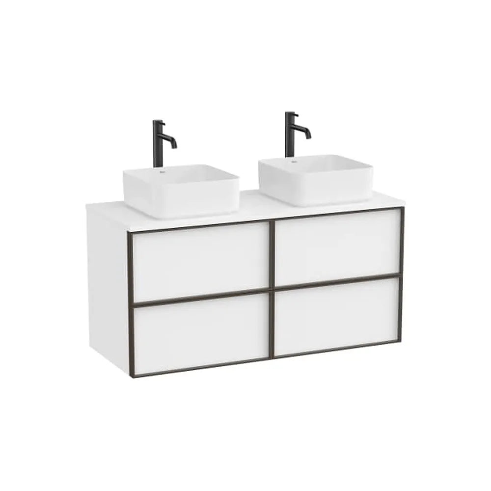 Mueble base suspendido con cuatro cajones para lavabo sobre encimera 117 6x48 6x56 5 cm Roca - Vista 1