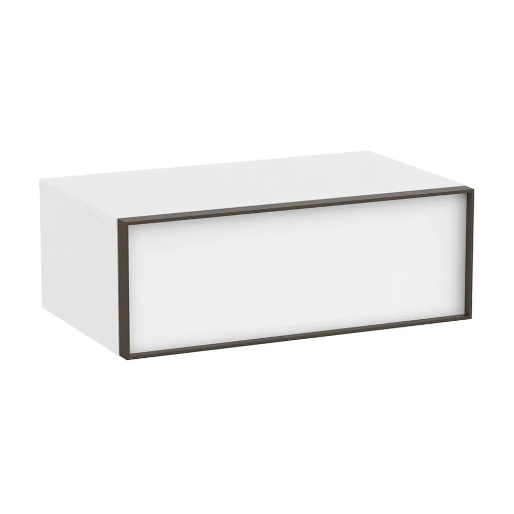 Mueble auxiliar suspendido de un cajón blanco mate 78x48x28 cm Roca - Vista 2