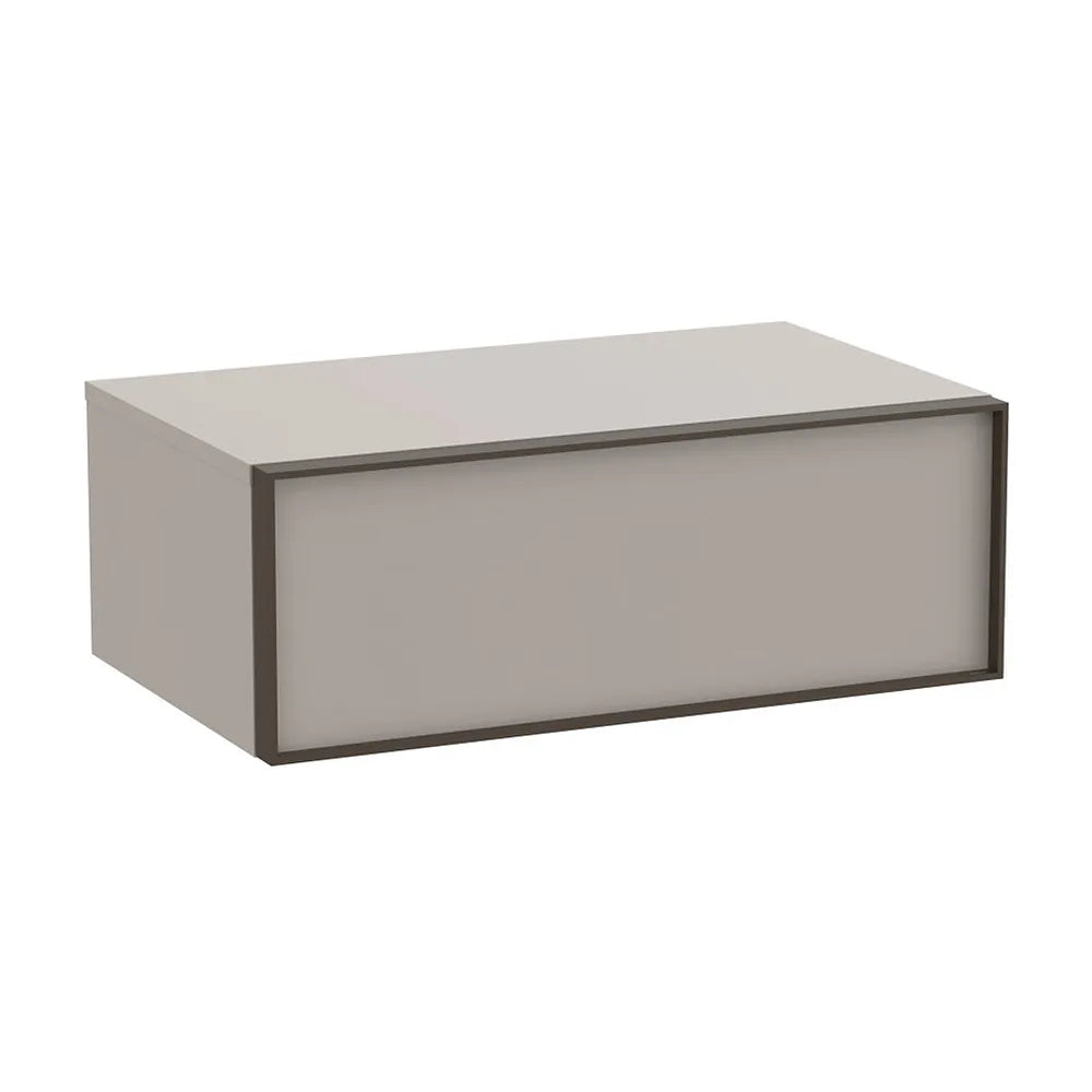 Mueble auxiliar suspendido un cajón 78x48x28 cm gris arena Roca - Vista 2