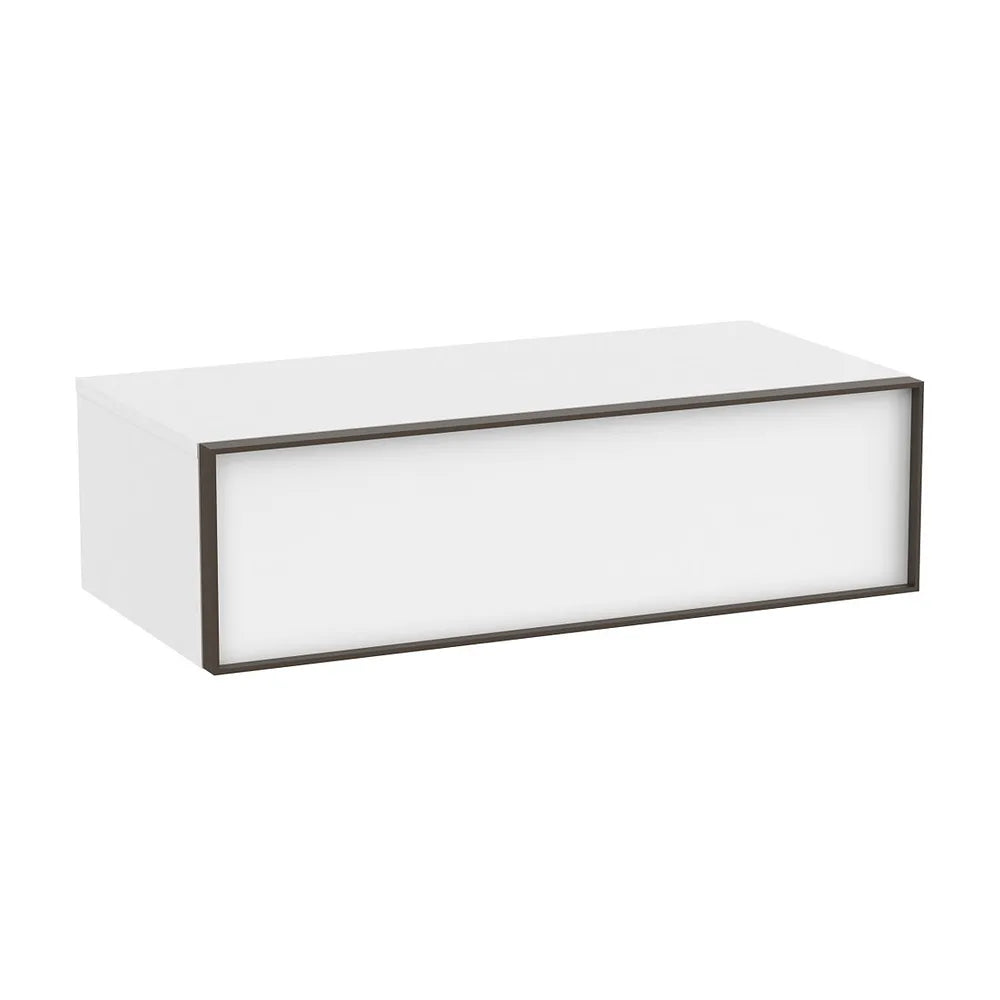Mueble auxiliar suspendido un cajón blanco mate 98 5x48 5x28 cm Roca - Vista 2