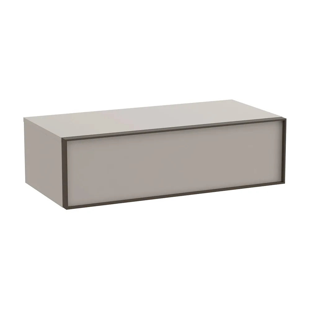 Mueble auxiliar suspendido un cajón 98 5x48 5x28 cm gris arena Roca - Vista 2
