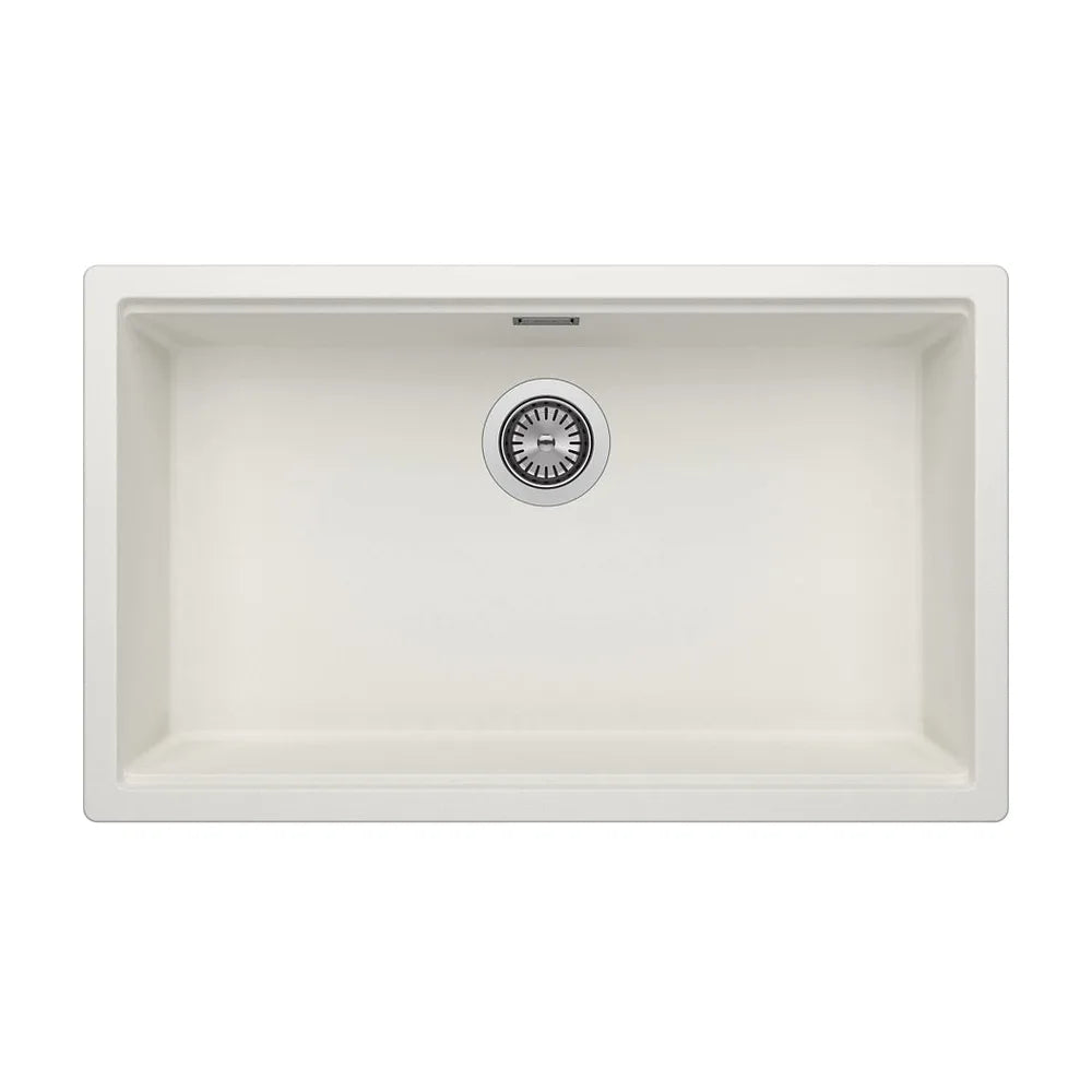 Fregadero Rectangular de 1 Cubeta Bajo Encimera 72x38x19cm Blanco Roca - Vista 2