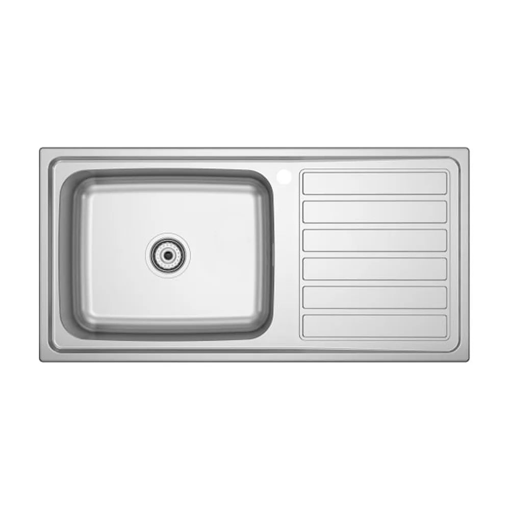 Fregadero de Acero Inoxidable 1 Cubeta con Escurridor Derecho 50x40cm Roca - Vista 1