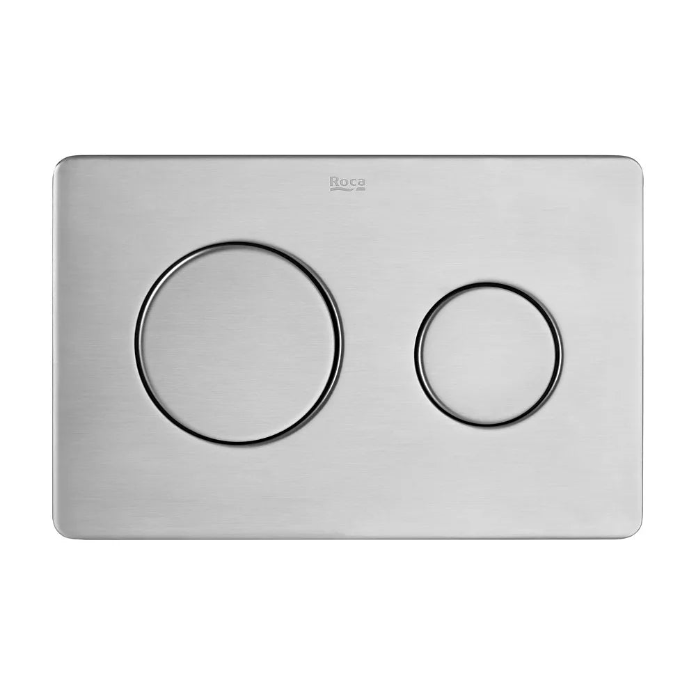 Placa de Accionamiento Antivandálica Acero Inoxidable Doble Descarga 25 7 Cm Duplo 7x16 cm Roca - Vista 2