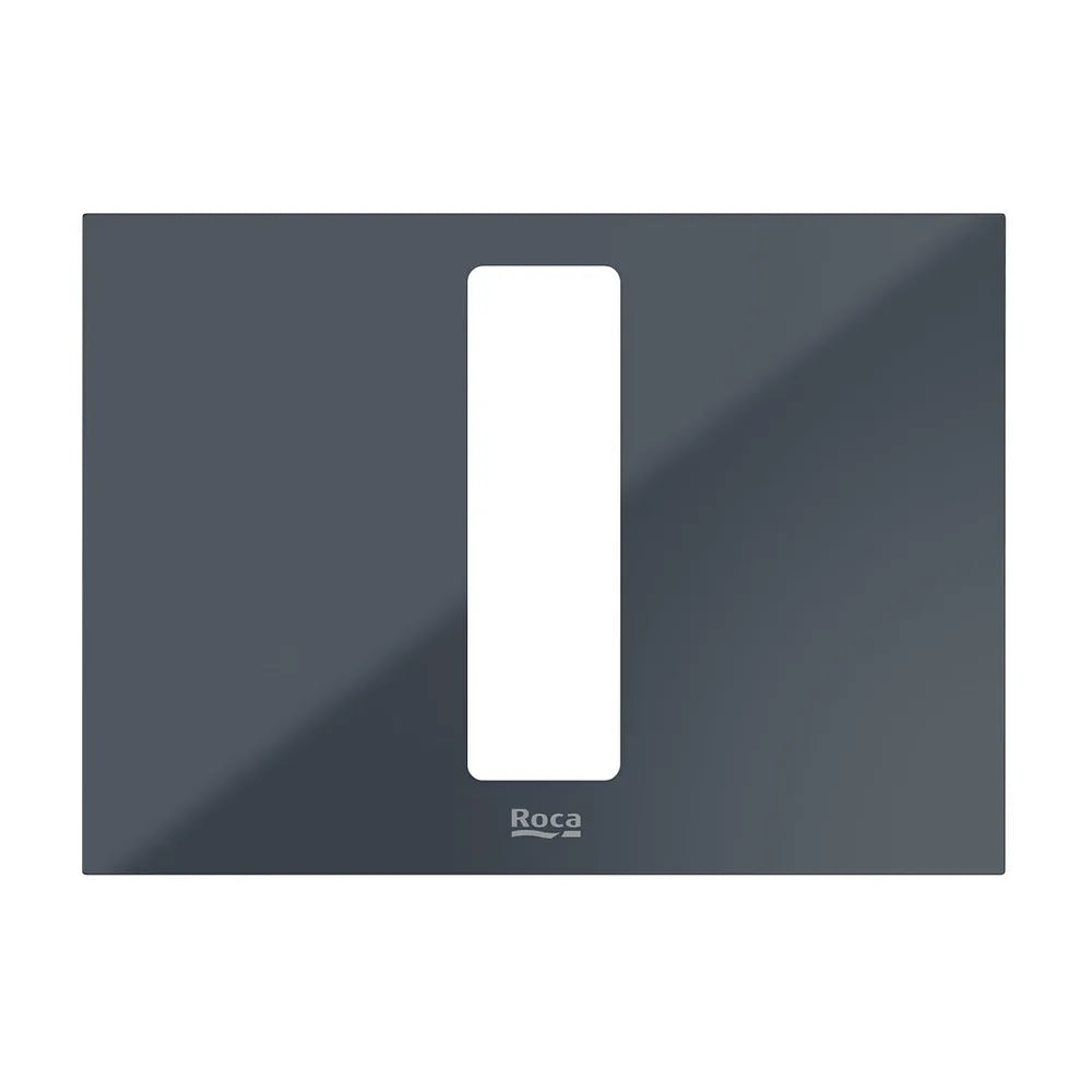 Panel frontal para pulsadores PS4 con doble descarga color cristal antracita Roca - Vista 2