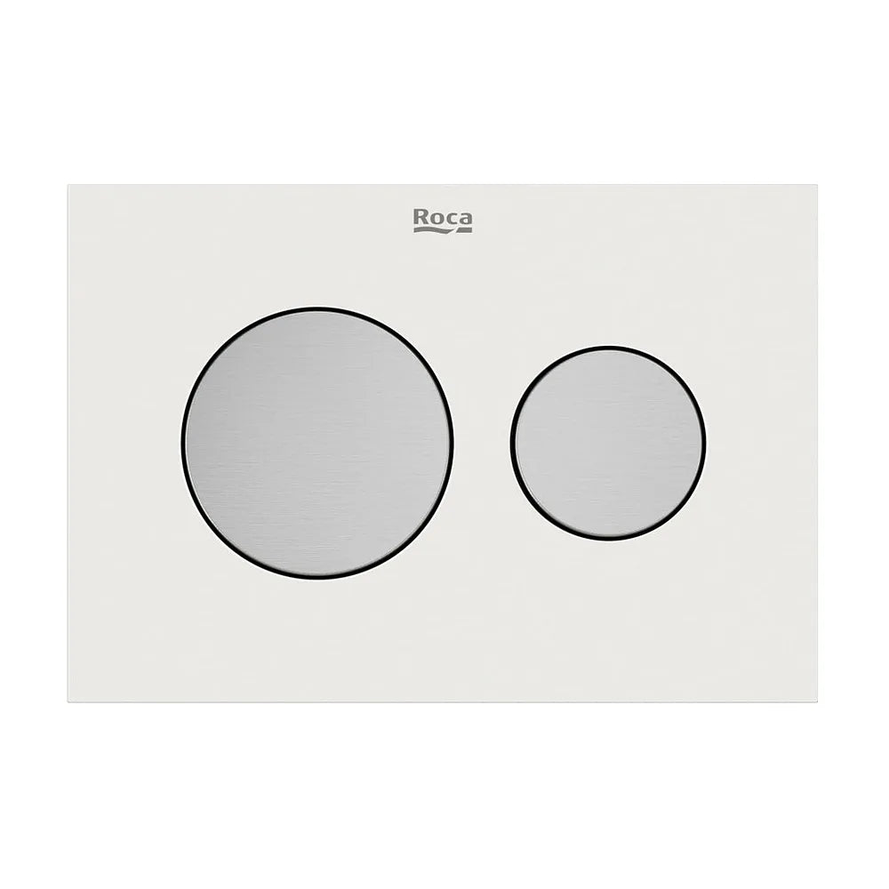 Panel frontal para pulsadores 2 botones porcelana blanca 20x0.3x14.5 cm Roca - Vista 2