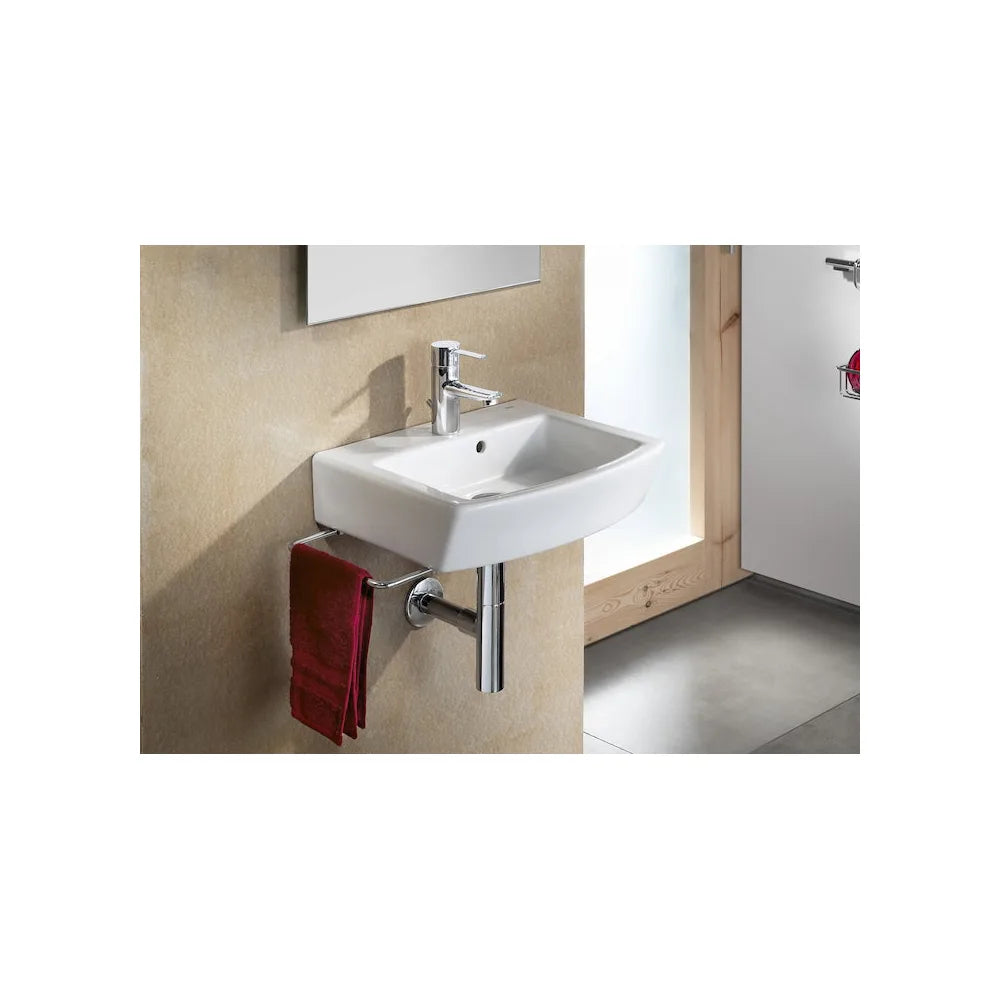 Lavabo con juego de fijación de 65 cm fabricado en porcelana de color blanco Hall Roca - Vista 2