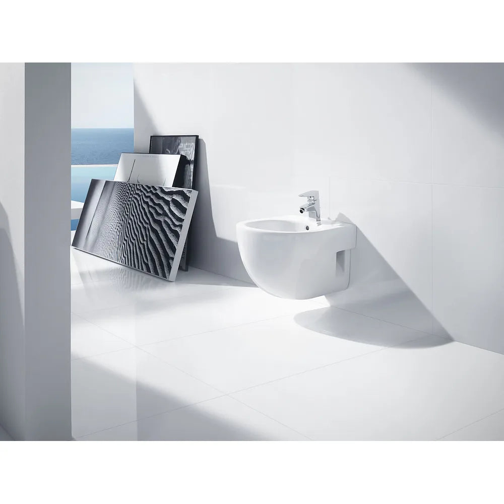 Bidet compacto de instalación suspendida de 36 cm fabricado en porcelana de color blanco Meridian Roca - Vista 2