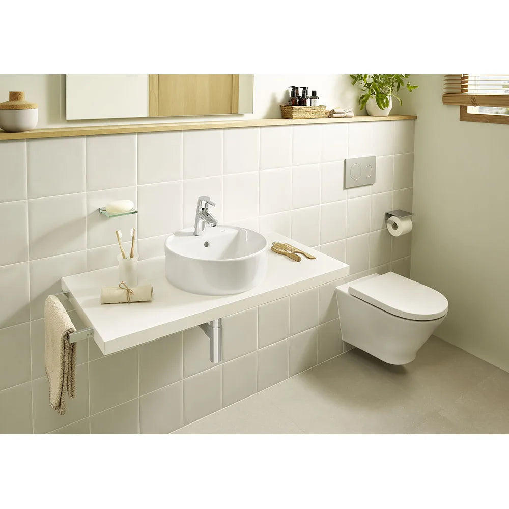 Bidet con un agujero para grifería de 35 cm fabricado en porcelana de color blanco The Gap Roca - Vista 2