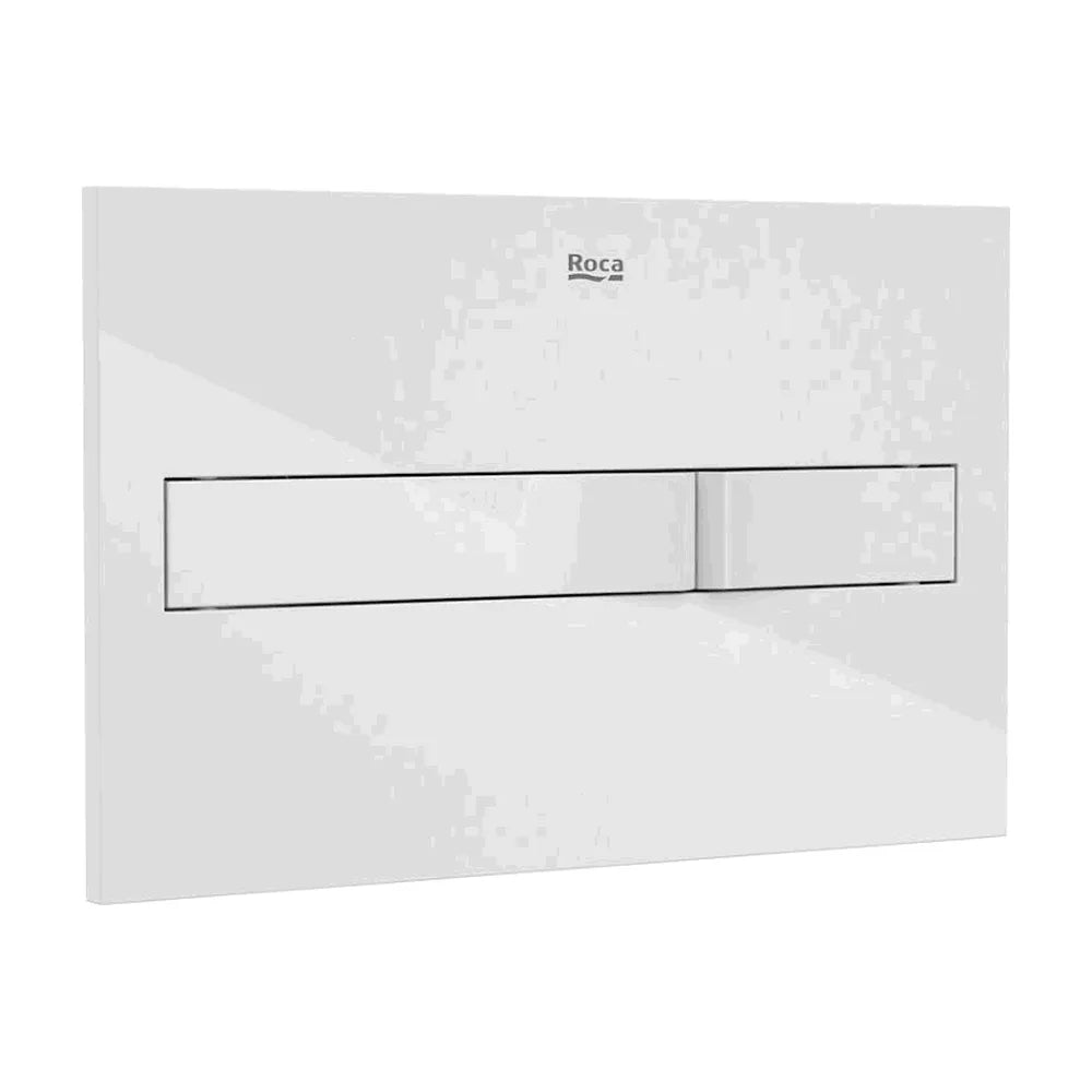 Placa de accionamiento para cisterna de doble descarga con dos pulsadores PL2 Dual Blanca Roca - Vista 1