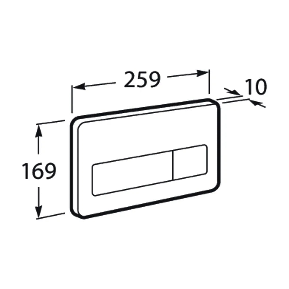 Placa de accionamiento antivandálica para cisterna de doble descarga PL3 Dual One Roca - Vista 2