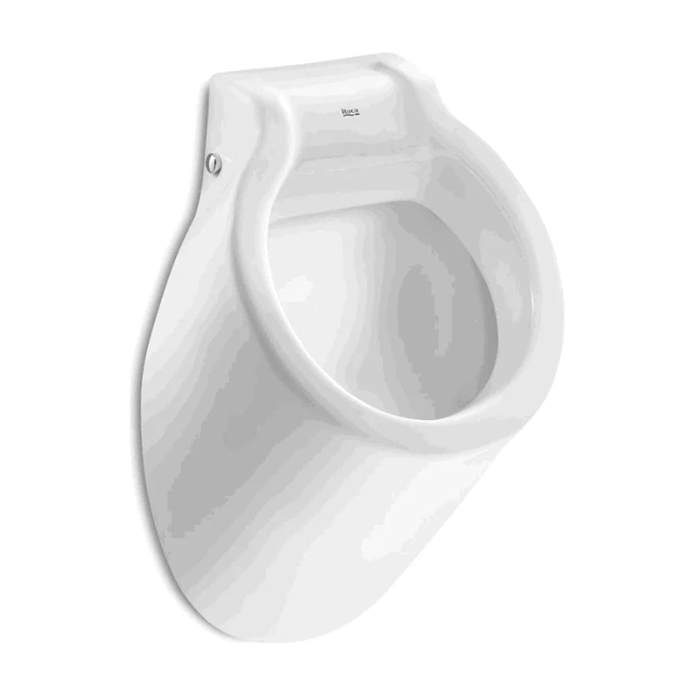 Urinario de entrada posterior con tapa de 34 cm fabricado en porcelana de color blanco Spun Roca - Vista 1