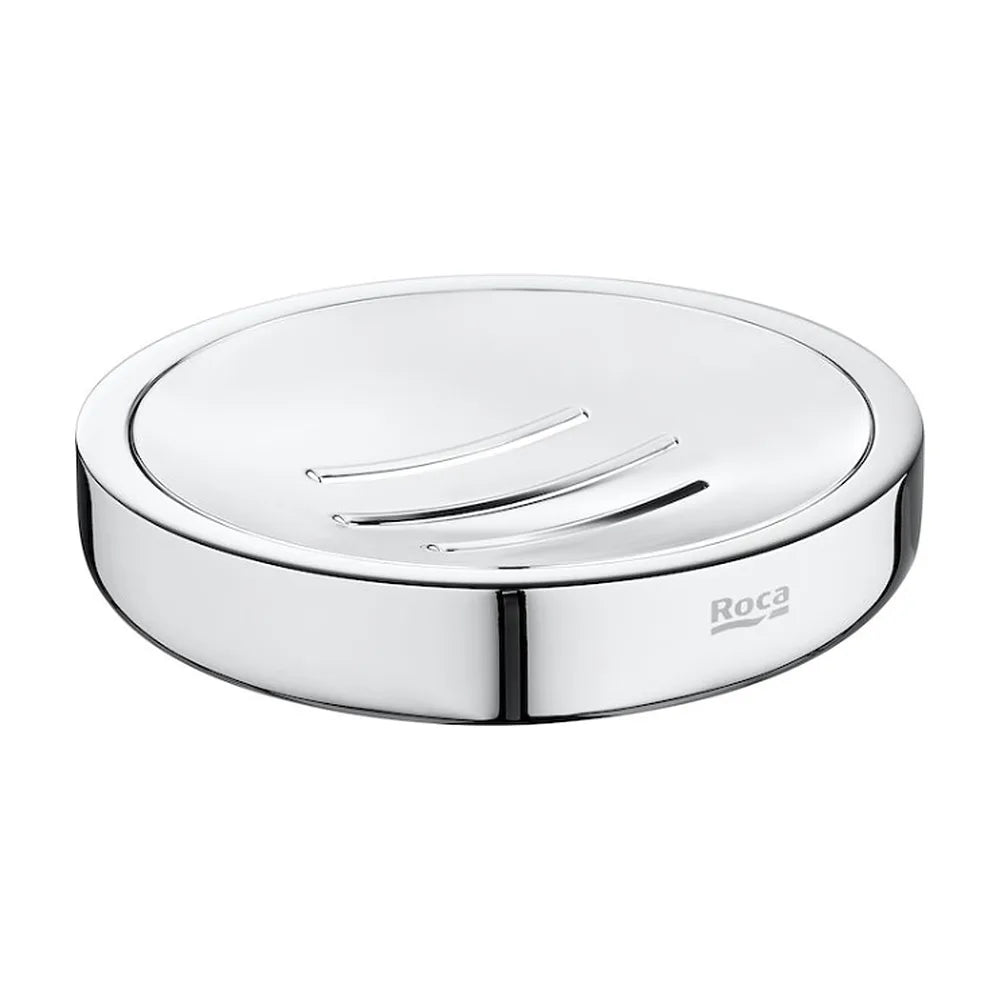 Jabonera para encimera de 11 cm fabricada en metal cromado con acabado brillante Tempo Roca - Vista 1