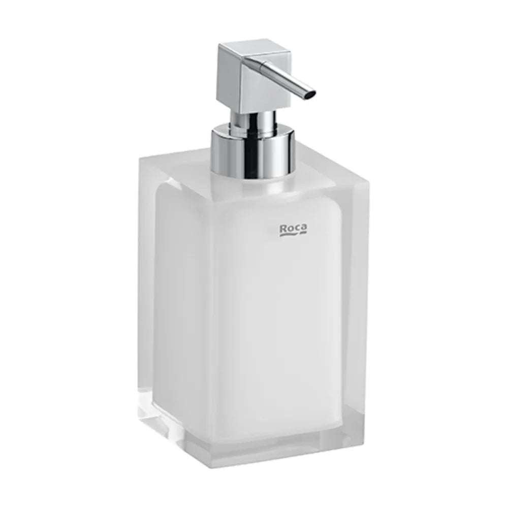 Dosificador de jabón para encimera de 7 cm de color blanco con acabado mate Ice Roca - Vista 1