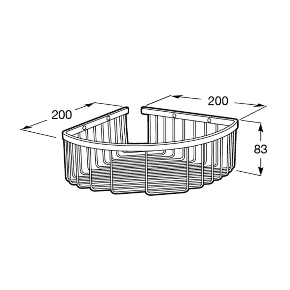 Contenedor para rincón de baño fabricado en metal con acabado brilloso de 20 cm Hotels Roca - Vista 2