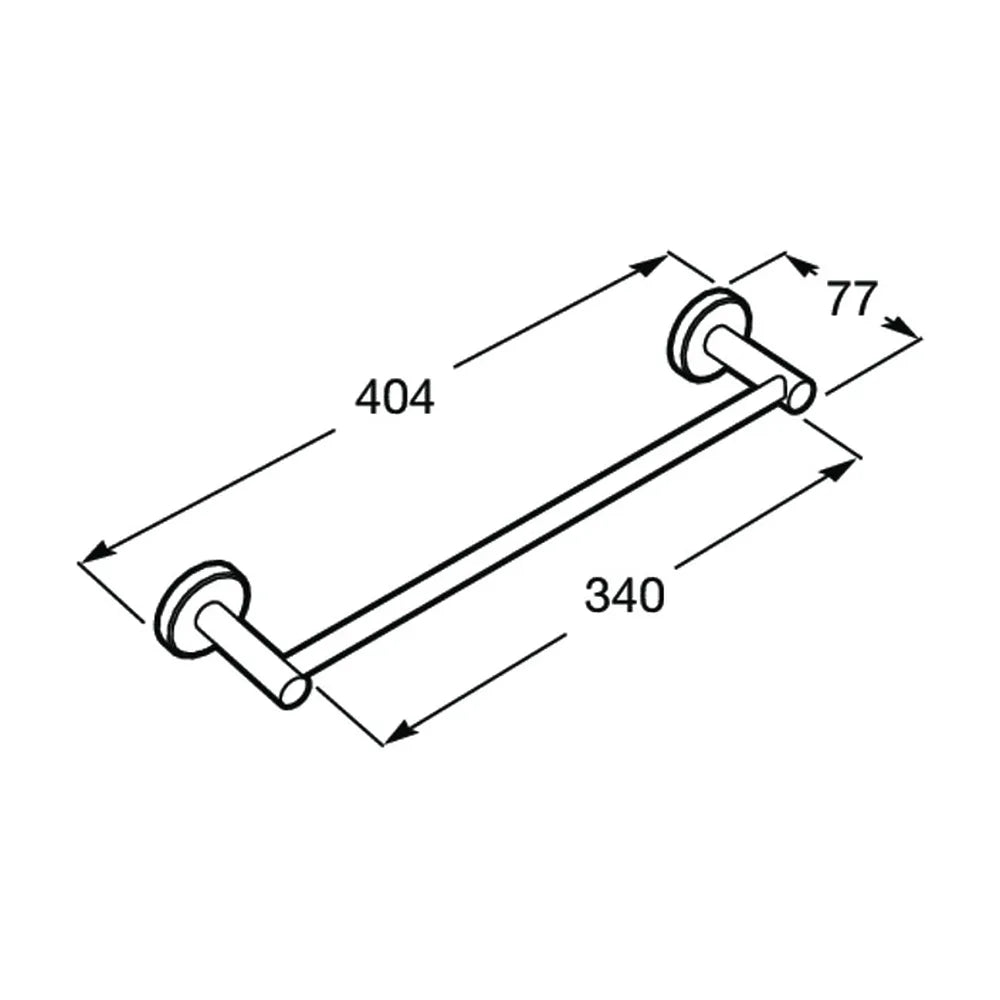 Toallero de barra de 40,4 cm fabricado en acero con acabado mate Superinox Mate Roca - Vista 3