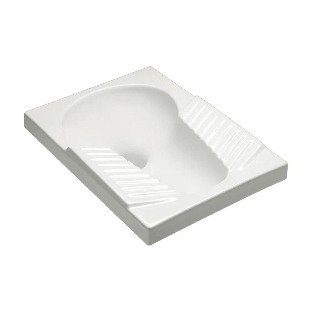 Placa turca con salida vertical recomendada para espacios públicos de 45 cm fabricada en porcelana Oriental Roca - Vista 1