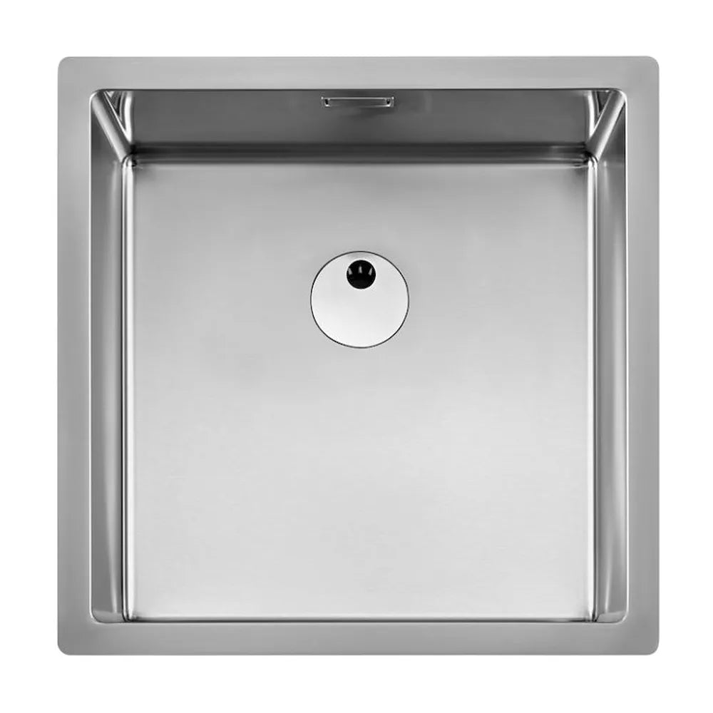 Fregadero con forma cuadrada de 45 cm fabricado en acero inoxidable Praga Roca - Vista 1