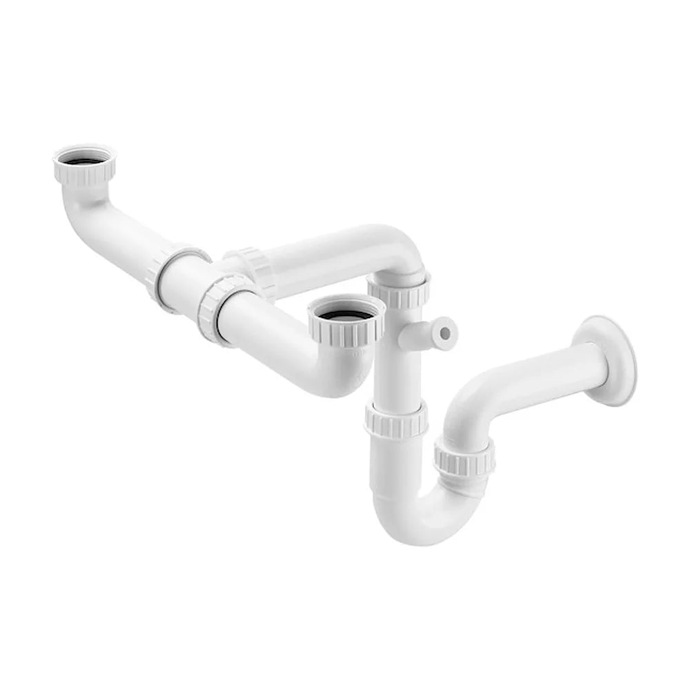 Fregadero de doble cubeta con escurridor a la derecha de 120 cm fabricado en acero inoxidable Victoria Roca - Vista 3