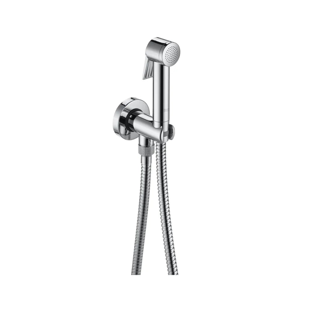 Kit de ducha para bidet de instalación a pared mural y una salida con acabado cromado Be Fresh Roca - Vista 1