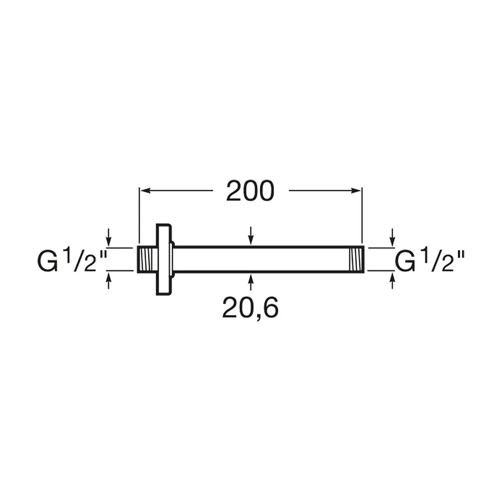 Soporte de rociador con múltiples compatibilidades para instalación a techo de 20 cm Raindream Roca - Vista 2