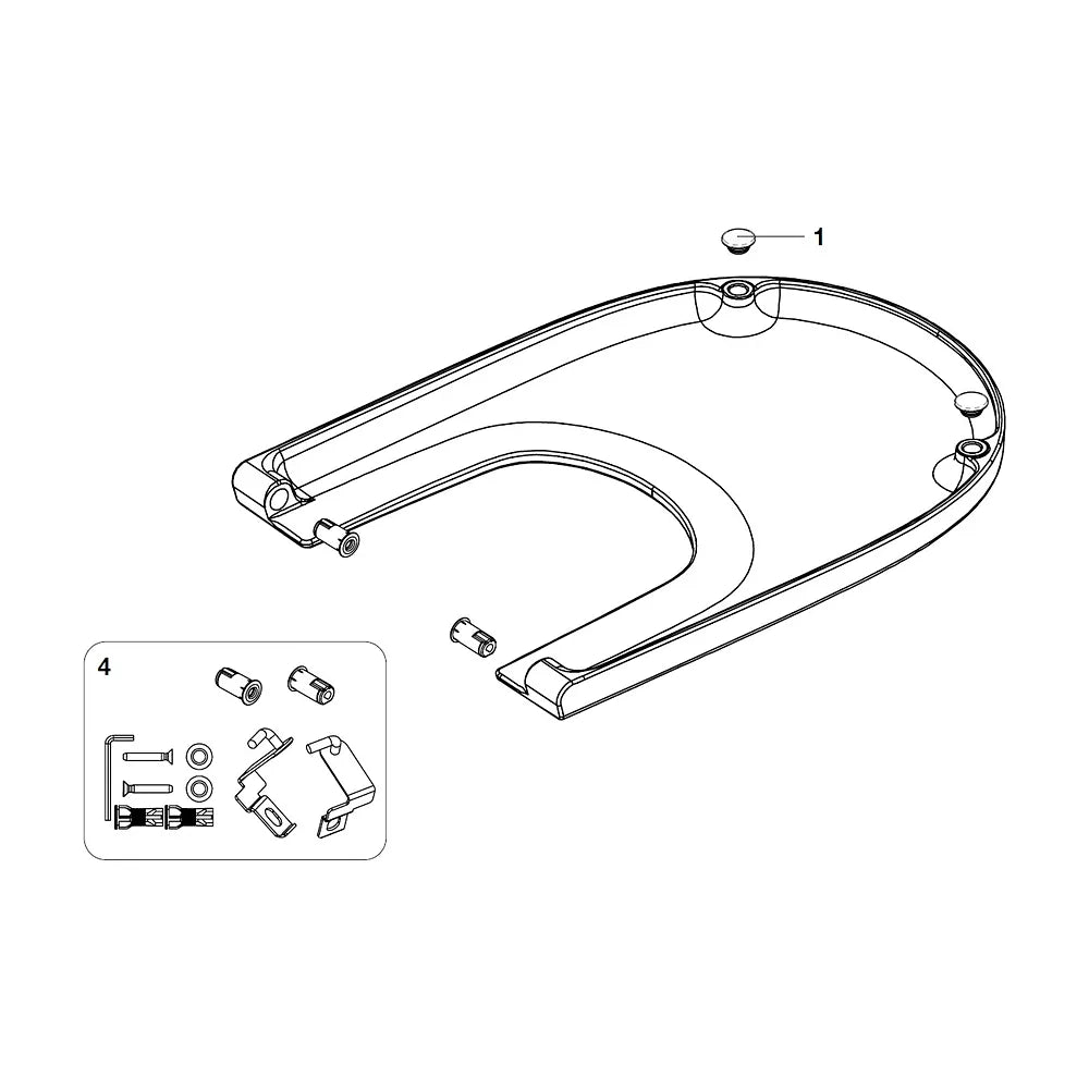 Tapa redonda para bidet compacto fabricada en material antibacteriano Meridian Roca - Vista 3