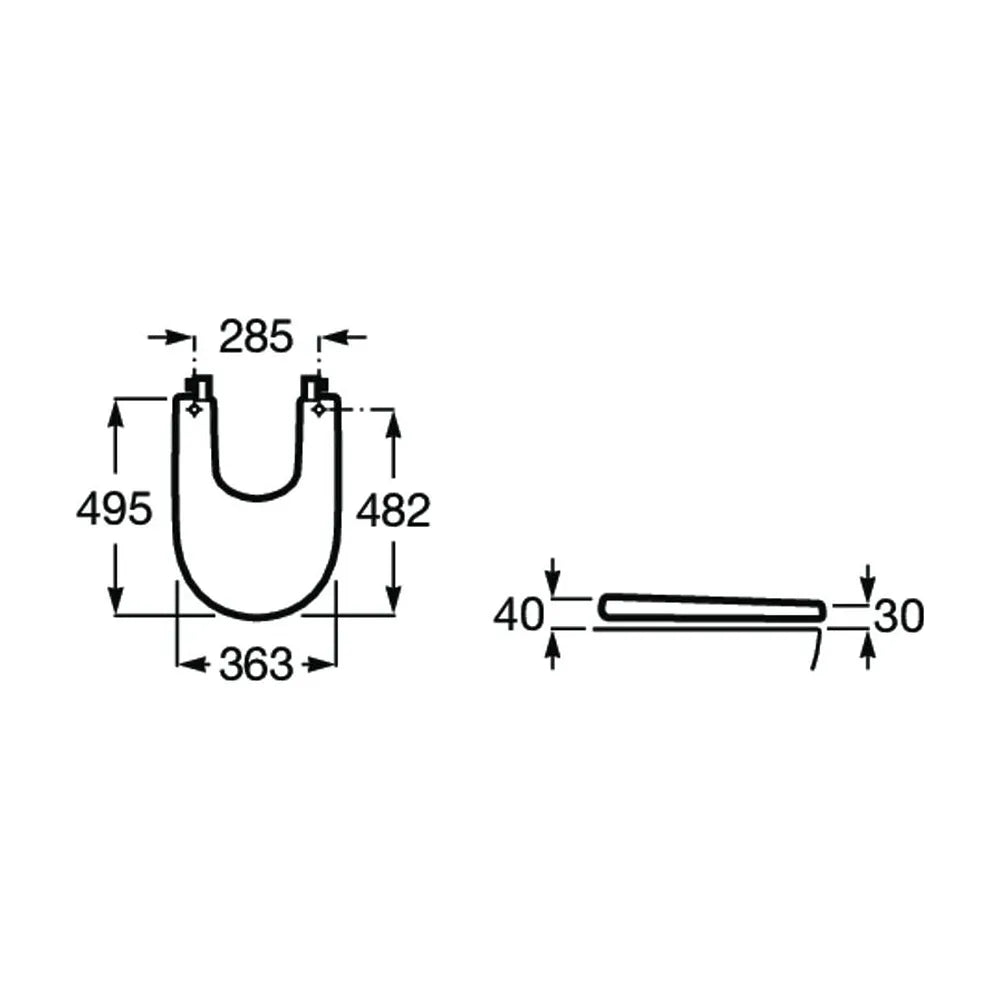 Tapa redonda para bidet compacto fabricada en material antibacteriano Meridian Roca - Vista 2