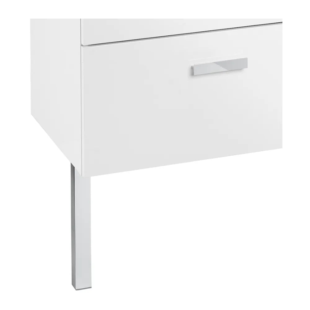 Conjunto de baño con cuatro cajones y doble lavabo de 120 cm de color blanco Victoria-N Roca - Vista 3