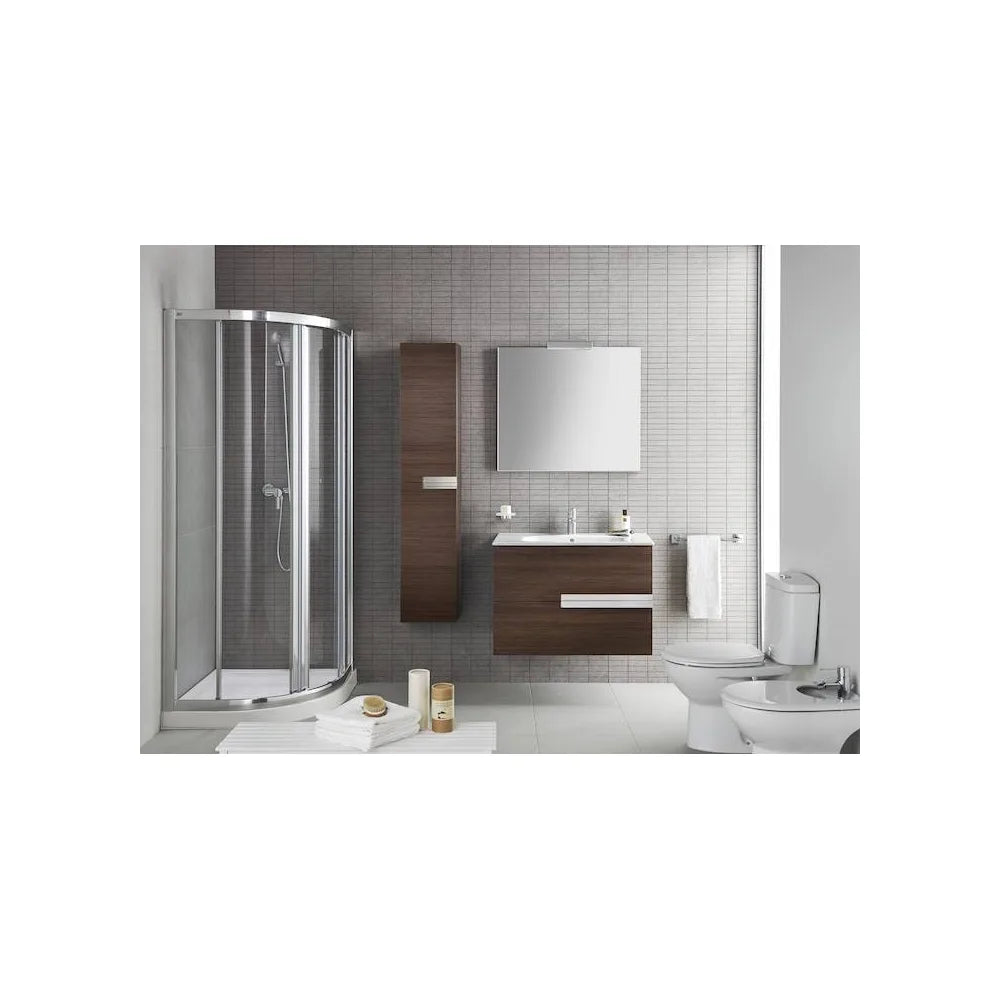 Conjunto de baño con dos cajones y lavabo de 100 cm de color wengué Victoria-N Roca - Vista 2