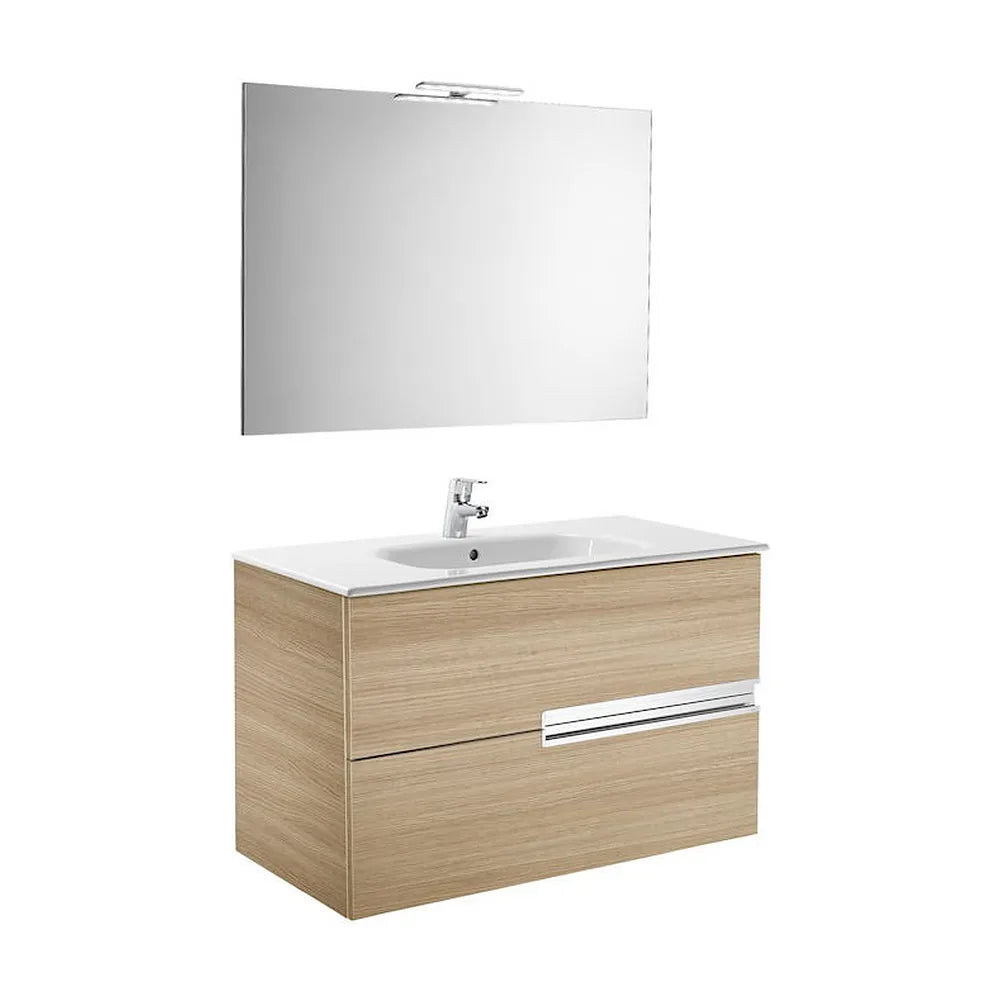 Conjunto de baño con dos cajones y lavabo de 100 cm de color roble Victoria-N Roca - Vista 1