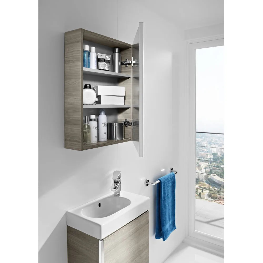 Conjunto de baño con armario de dos estantes de 45 cm de color arena texturizada Mini Roca - Vista 3