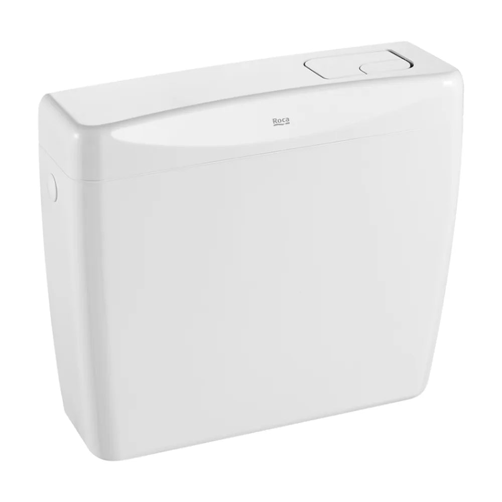 Cisterna alta para inodoro fabricada con plástico de color blanco Universal Roca - Vista 1