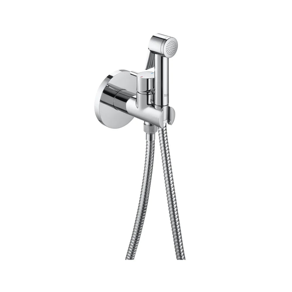 Kit de ducha de bidet con mezclador e instalación a pared mural con acabado cromado Be Fresh Roca - Vista 1
