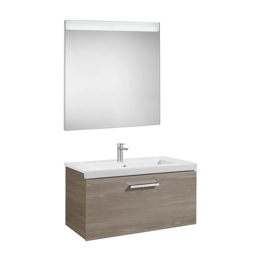 Conjunto de baño de 80 cm fabricado en materiales varios de color fresno Pack Prisma Roca - Vista 1