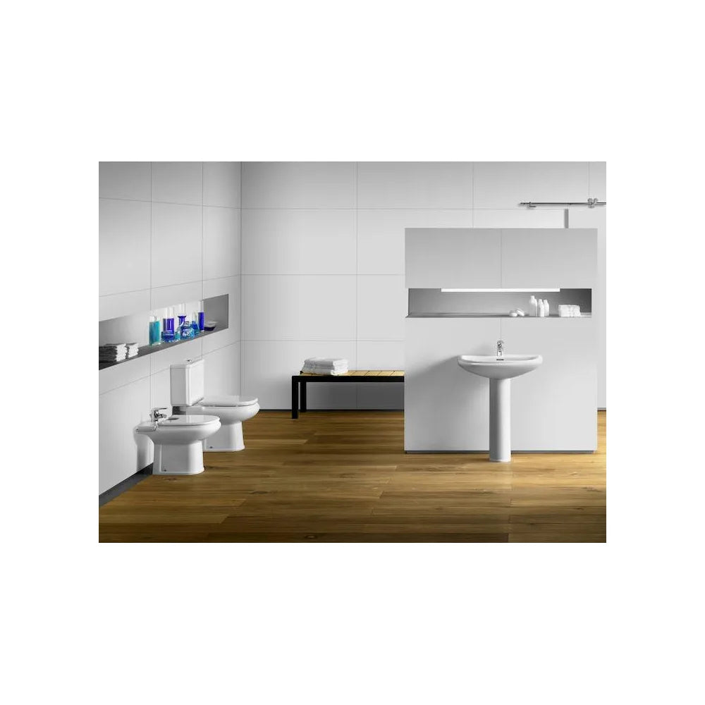 Inodoro completo de salida horizontal de 40,5 cm fabricado en porcelana de color blanco Dama Retro Roca - Vista 2