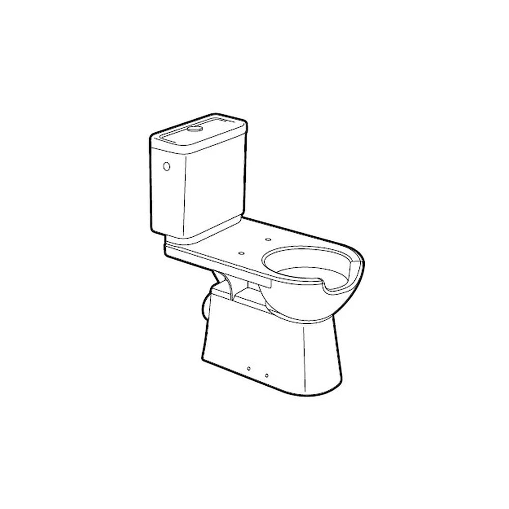 Inodoro Completo con Apertura Frontal Salida Horizontal Access Blanco Roca - Vista 3