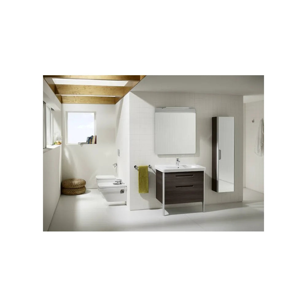 Taza suspendida compacta de 36 cm fabricada en porcelana de color blanco Dama Roca - Vista 2