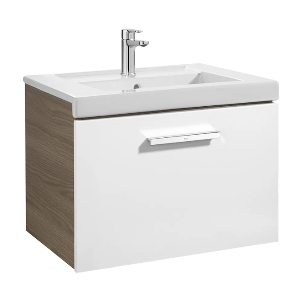 Mueble de Baño Lavabo y 1 Cajón -fresno Unik de 60 cm Colección Prisma Blanco Roca - Vista 1