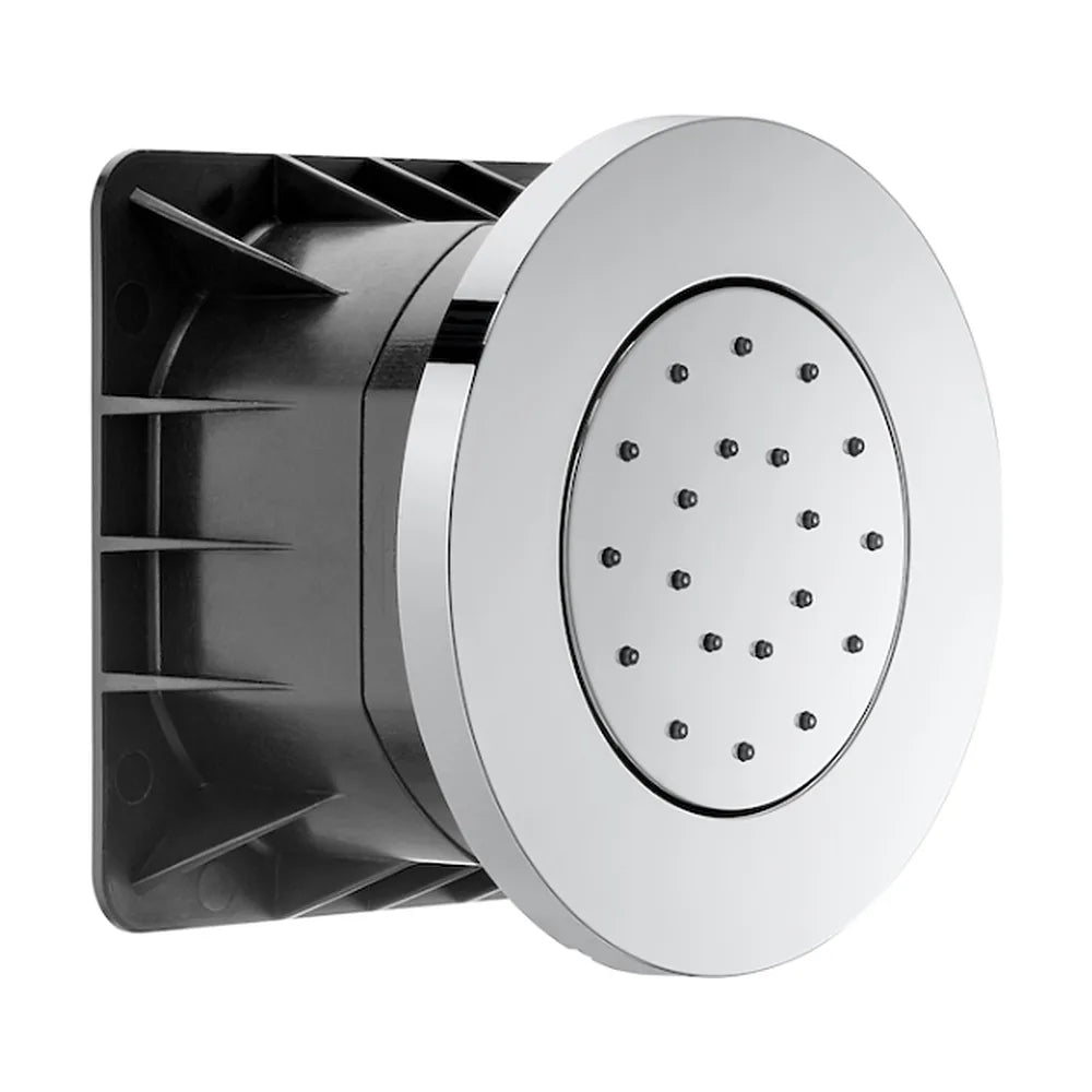 Jet orientable con forma redonda de 13 cm fabricado en metal con acabado en cromo Puzzle Round Roca - Vista 2