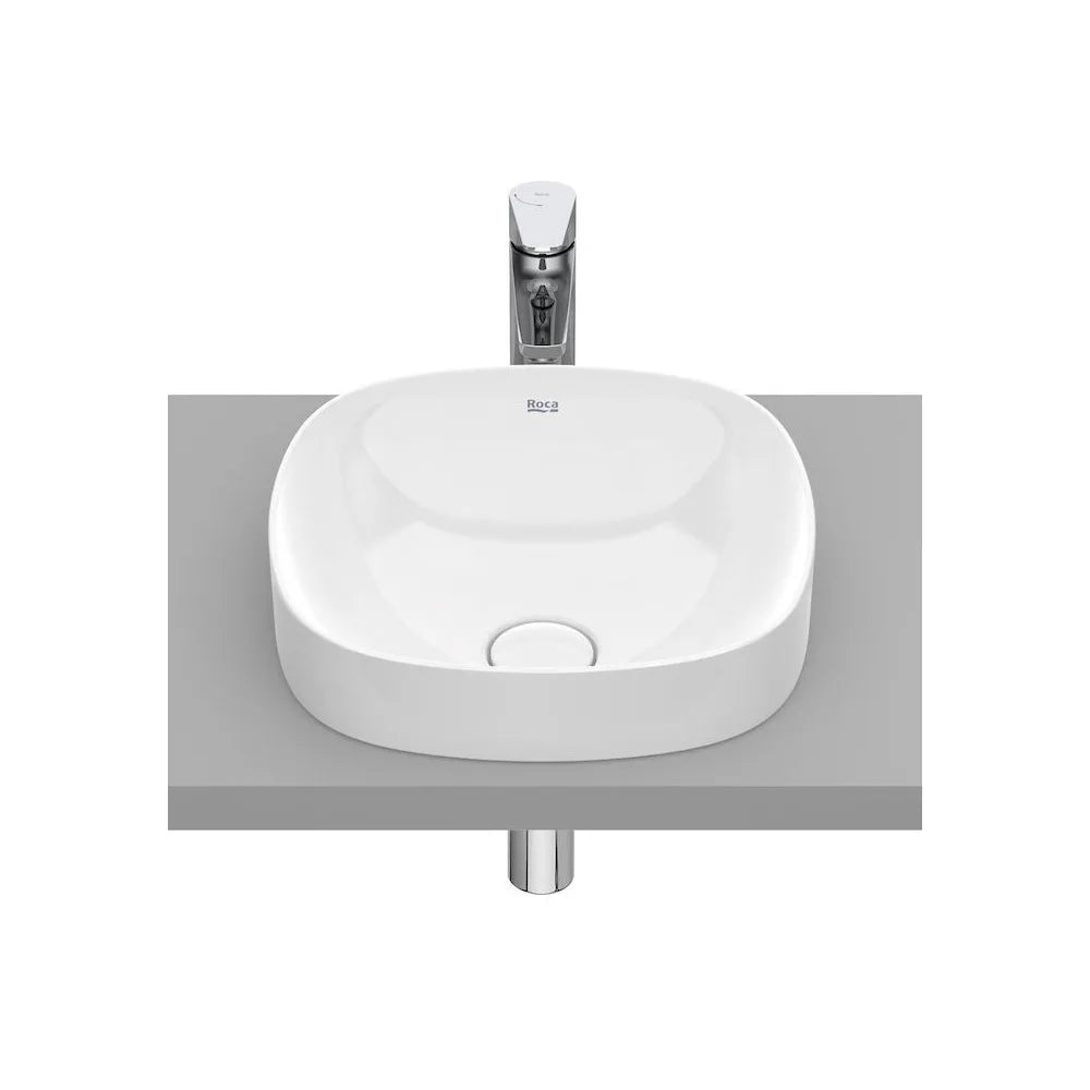 Lavabo de encimera de 37 cm fabricado en cerámica de color blanco Inspira Soft Roca - Vista 1
