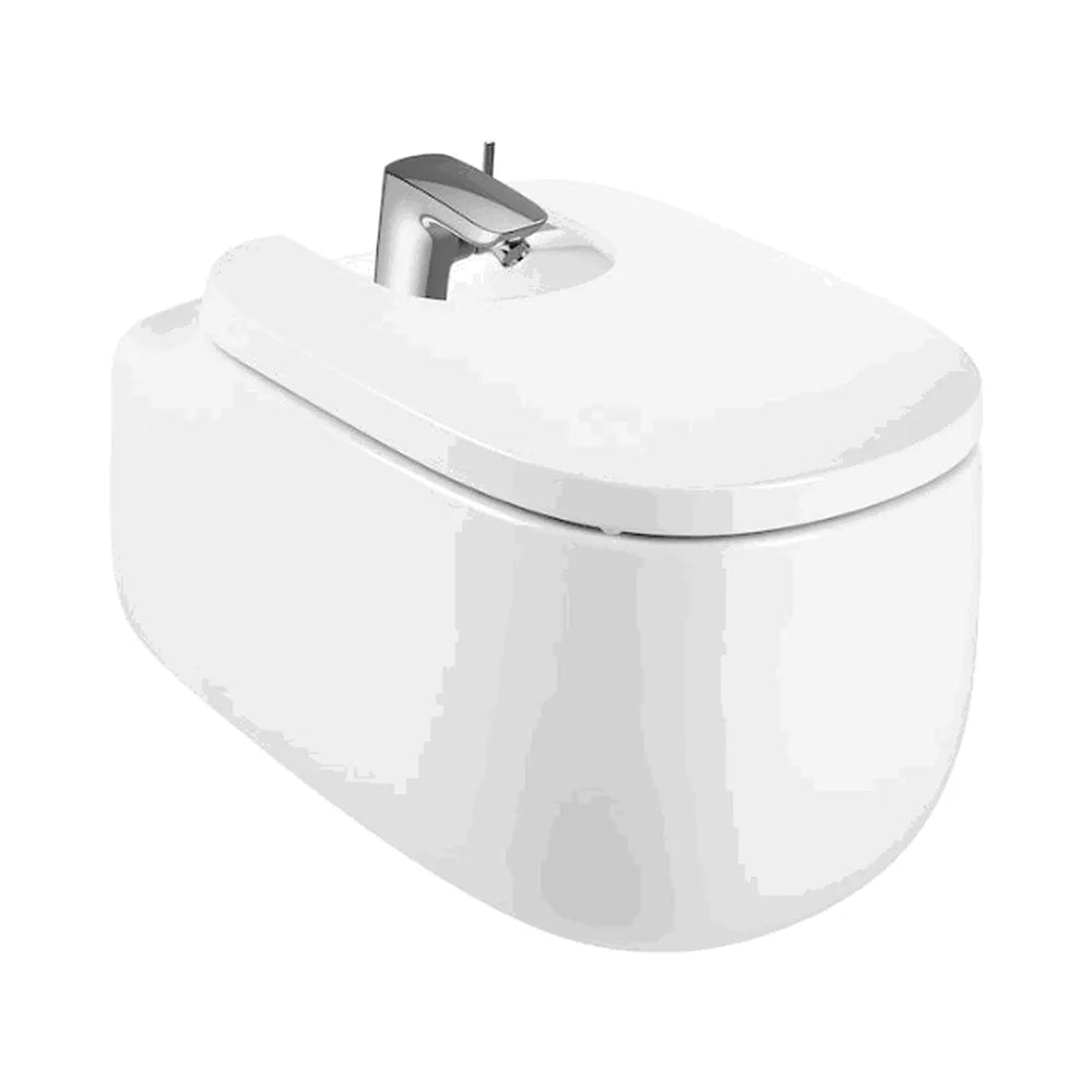 Bidet de tipo suspendido de 58,5 cm fabricado en porcelana de color blanco Beyond Roca - Vista 2