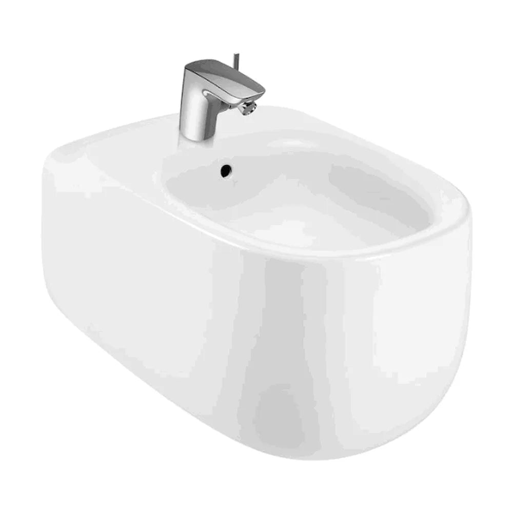 Bidet de tipo suspendido de 58,5 cm fabricado en porcelana de color blanco Beyond Roca - Vista 1