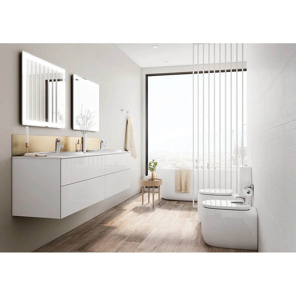 Bidet de suelo con juegos de fijación de 58 cm fabricado en porcelana de color blanco Beyond Roca - Vista 4