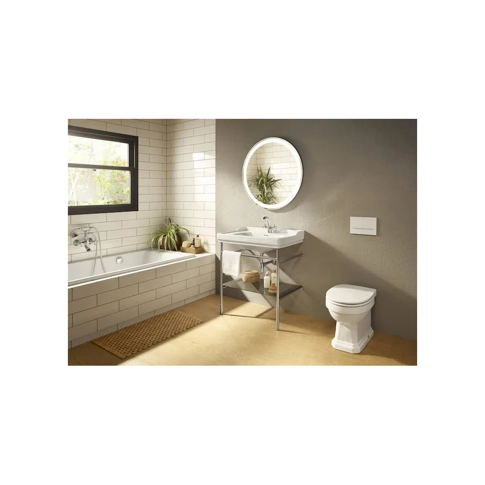 Lavabo de 60 cm para encastre sobre encimera fabricado en porcelana de color blanco Carmen Roca - Vista 3