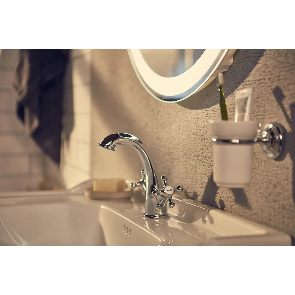 Lavabo de 60 cm para encastre sobre encimera fabricado en porcelana de color blanco Carmen Roca - Vista 6