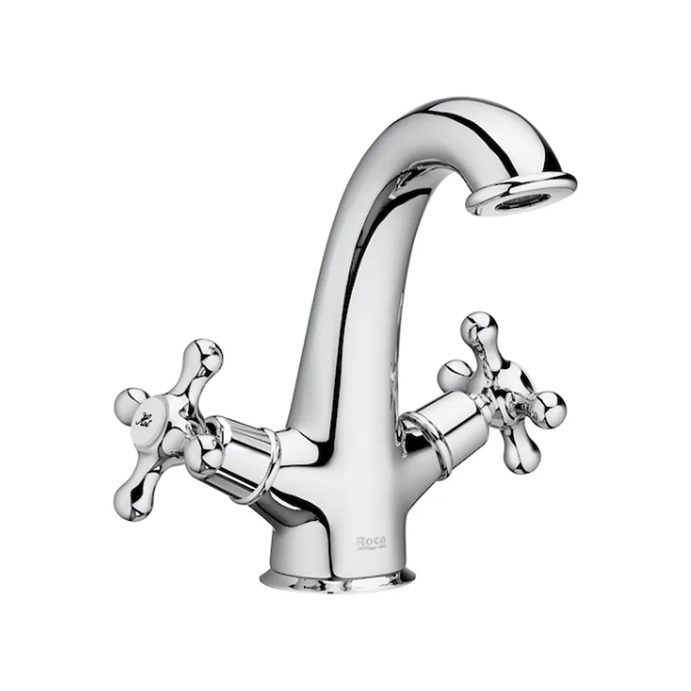 Grifo de lavabo bimando con mezclador de 11,4 cm con acabado cromado Carmen Roca - Vista 1
