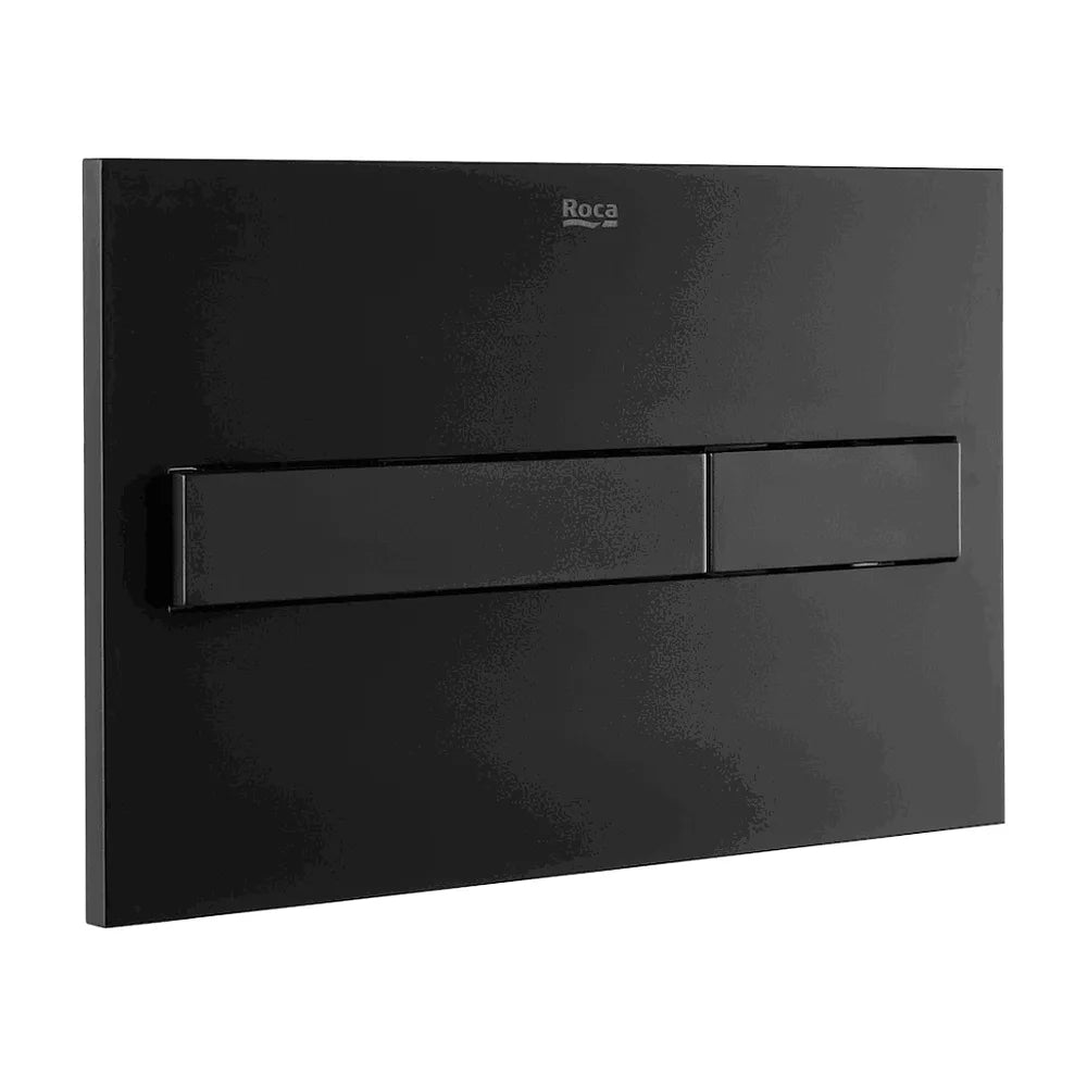 Placa de accionamiento con dos pulsadores de 25 cm con acabado en negro mate PL7 Dual One Roca - Vista 1