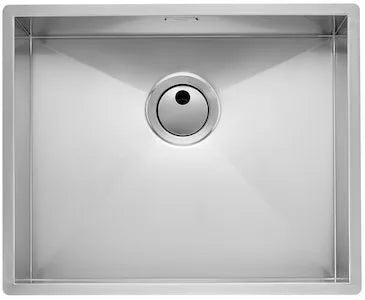 Fregadero de una cubeta con válvula de 50 cm fabricado en acero inoxidable Inox Paris Roca - Vista 1